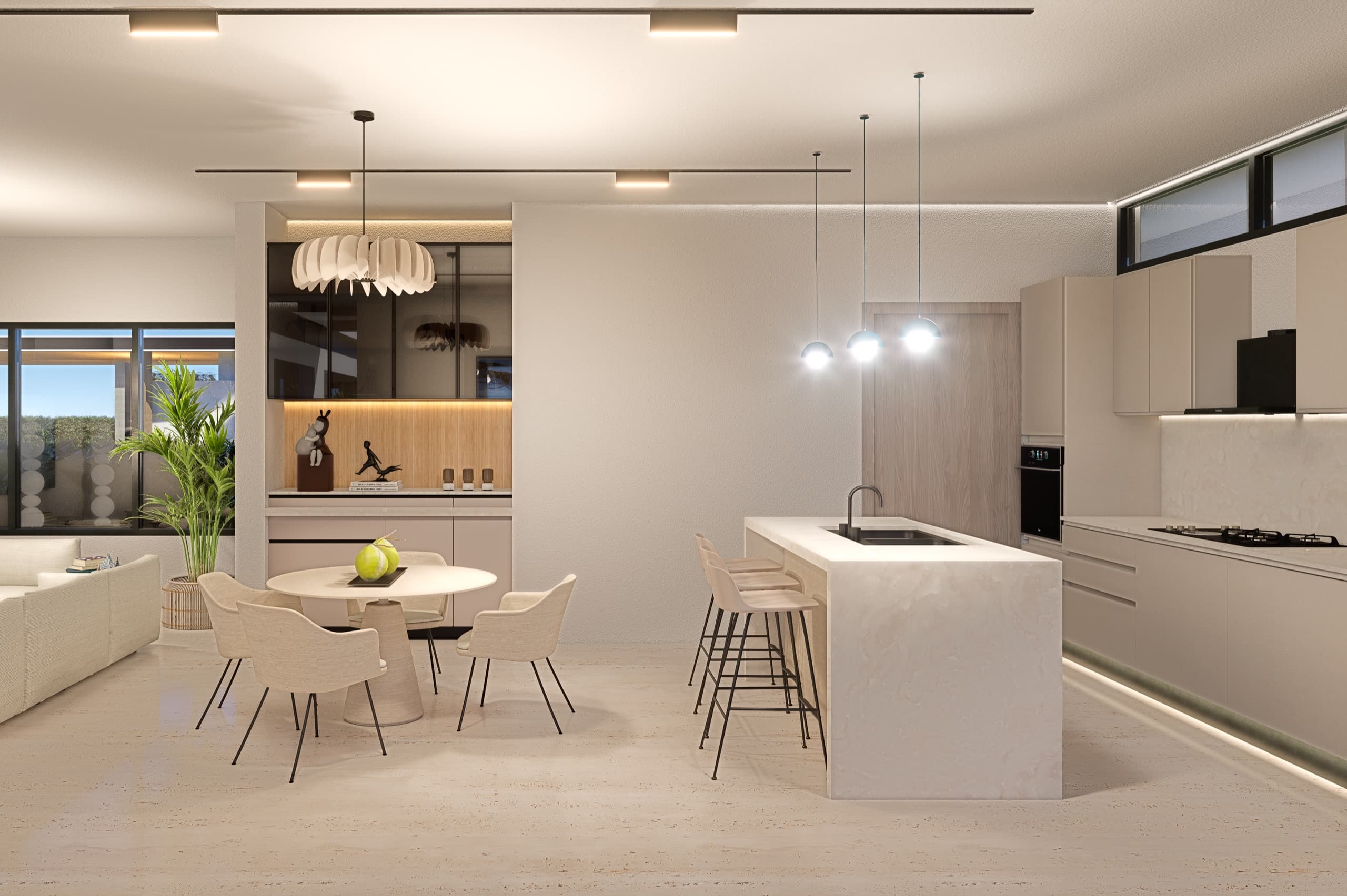 Kitchen island.