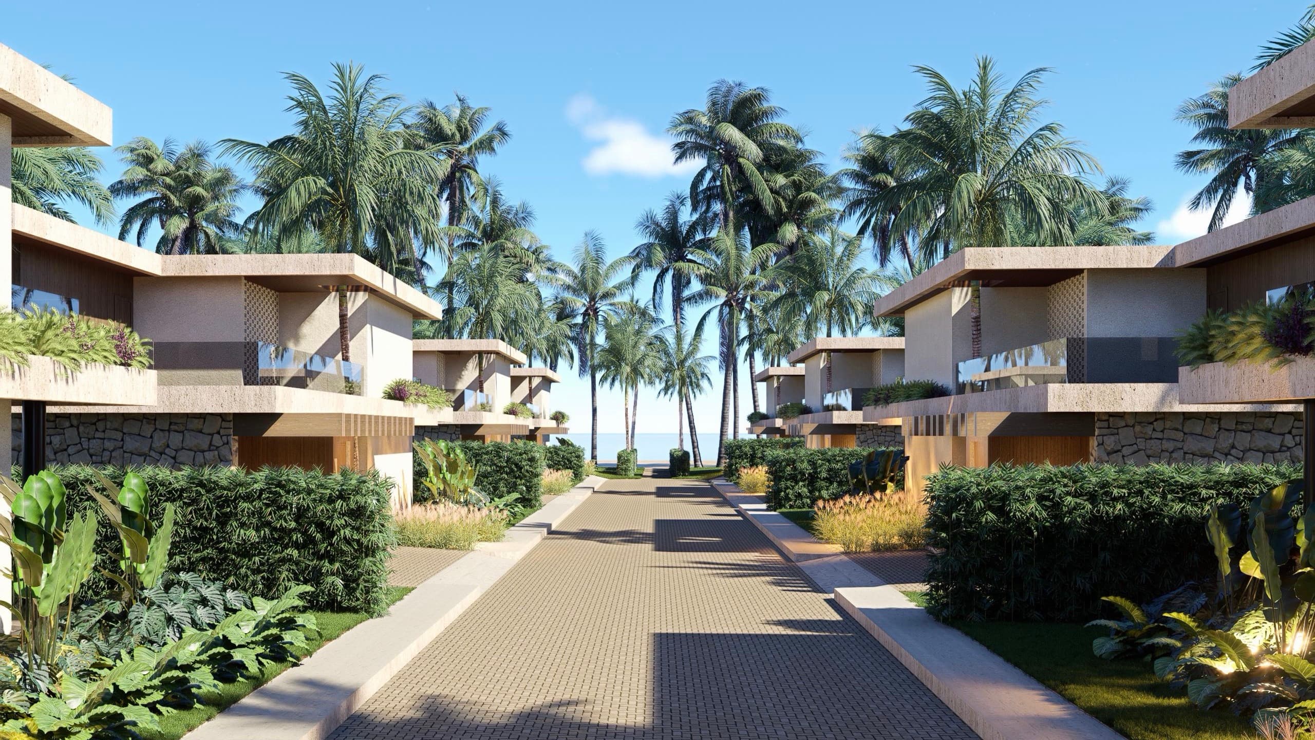 The lane toward the beach